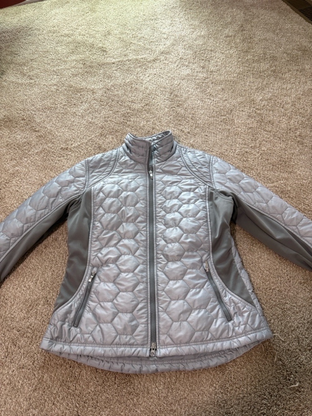 Ariat Light Gray Quilted Puffer Jacket for Kids